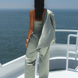 Sage City Nights Satin Trouser