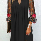 Camille | Elegant Dress with Floral Sleeves