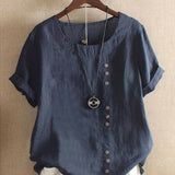 N&L - Breezy Button-Front Blouse Bianca