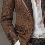 Women's Herringbone Printed Panel Blazer