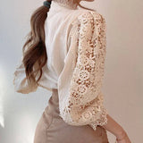 N&L - Long Sleeve Lace Detail Shirt Tove