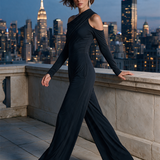 Women's One‑Shoulder Party Wide‑Leg Jumpsuit MDZ2878H9LYL