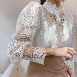 N&L - Long Sleeve Lace Detail Shirt Tove