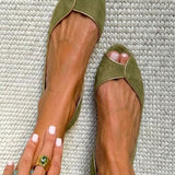 Jasmine | Open-Toe D'Orsay Flat