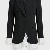 Era - Black Lace Spliced Blazer