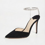 Kristine - Crystal-Chandelier Ankle-Strap Stiletto