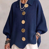 N&L - Oversized Collared Knit Cardigan Donna