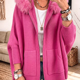 P|H - Cozy Hooded Knit Cardigan Sandra