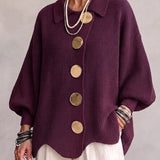 N&L - Oversized Collared Knit Cardigan Donna
