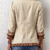 Dawncroft | Vintage Bohemian Floral Ruffled Jacket