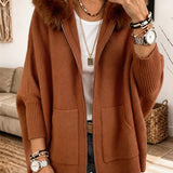 P|H - Cozy Hooded Knit Cardigan Sandra