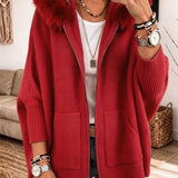 P|H - Cozy Hooded Knit Cardigan Sandra