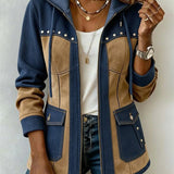 N&L- Hooded Colorblock Zip Jacket Eleanor