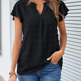 N&L - Chic Patchwork Ruffle Blouse Kari
