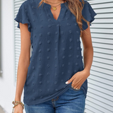 N&L - Chic Patchwork Ruffle Blouse Kari