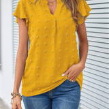 N&L - Chic Patchwork Ruffle Blouse Kari