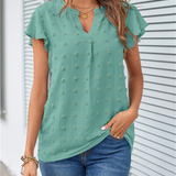 N&L - Chic Patchwork Ruffle Blouse Kari
