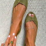 Jasmine | Open-Toe D'Orsay Flat