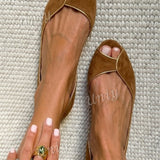 Jasmine | Open-Toe D'Orsay Flat